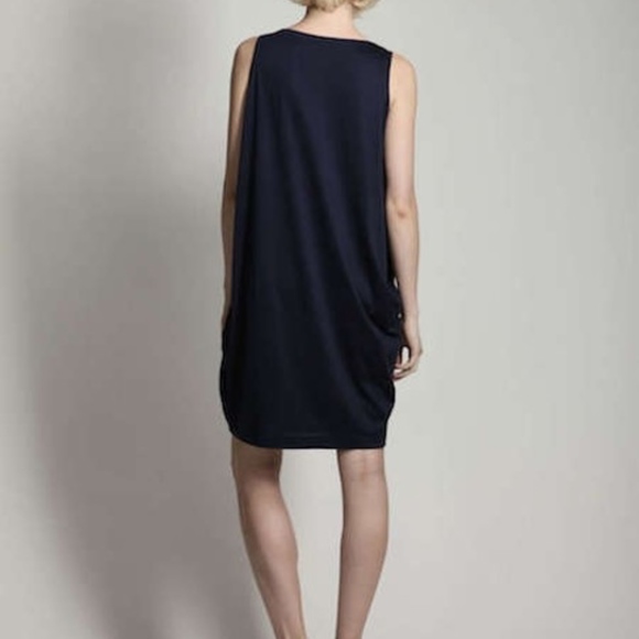 Jil Sander Convertible Neckline Navy Dress - Picture 2 of 8